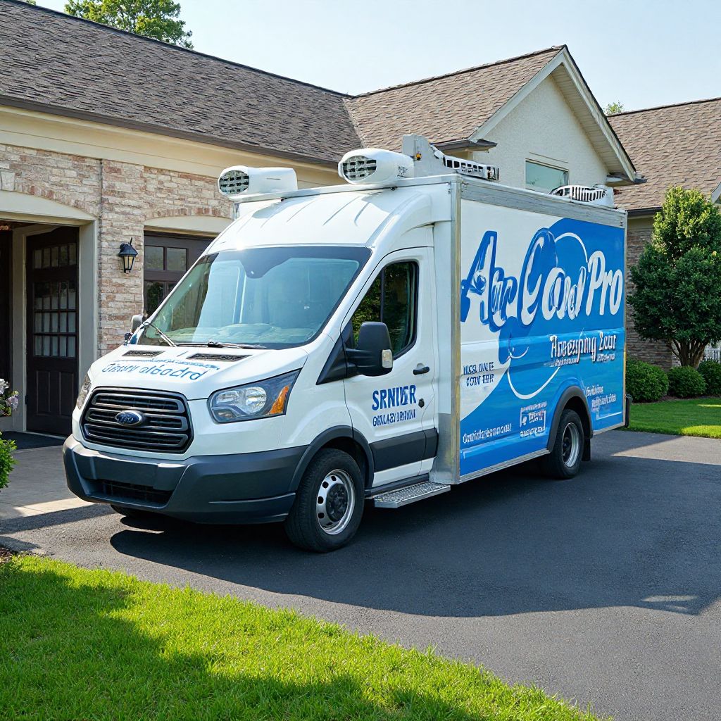 Emergency AC repair service truck